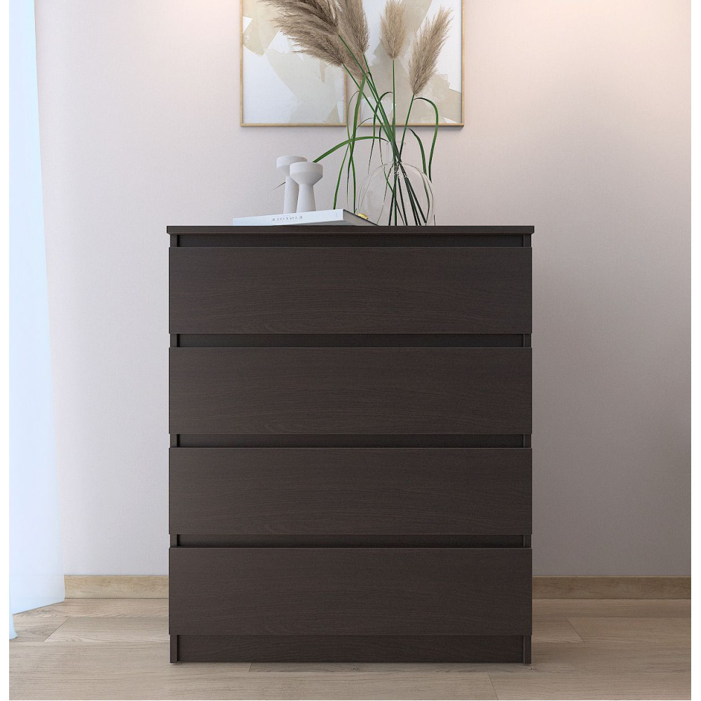 Комод в спальню MebelStar Нео 4Ш 80x43x98 см Венге темний (MBS-1076)