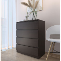 Комод в спальню MebelStar Нео 4Ш 80x43x98 см Венге темный (MBS-1076)