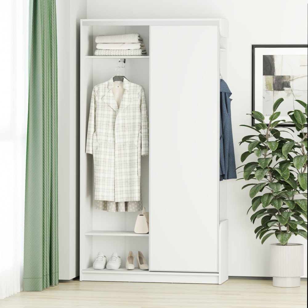 Прихожая MebelStar Линда 120x40x220 см Аляска белый (MBS-4368)