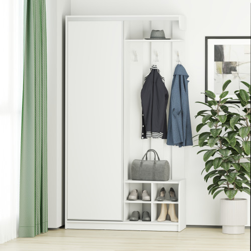 Прихожая MebelStar Линда 120x40x220 см Аляска белый (MBS-4368)