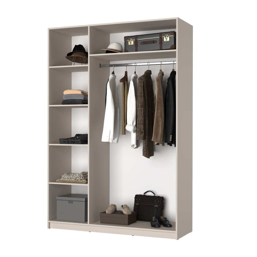 Шкаф 3-дверный с антресолью MebelStar Оскар Gloss BL-B, стандарт 150x52x260 см Дуб сонома/Белый (MBS-5464)