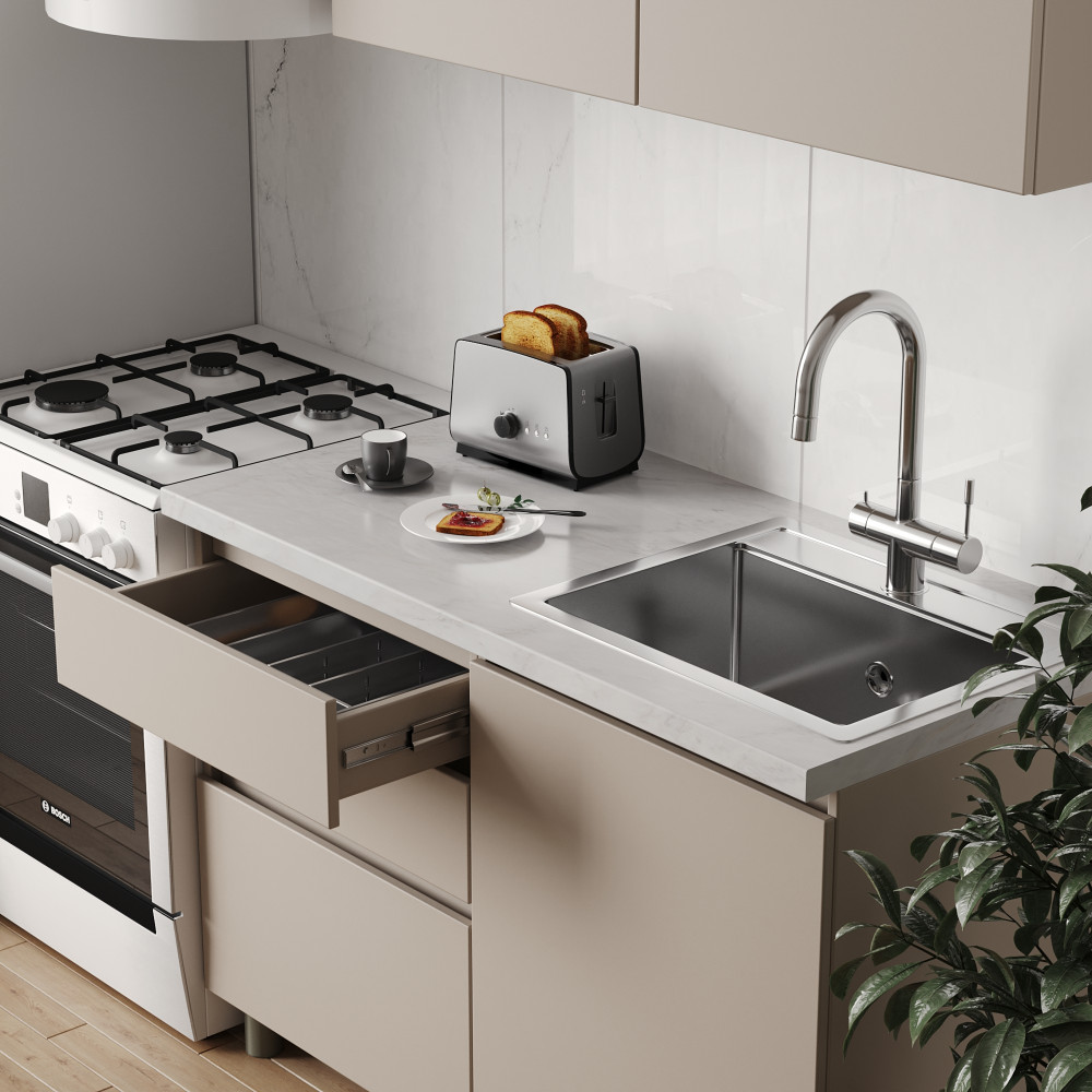 Кухня модульна MebelStar Еко 1,2 м Кашемір (MBS-1806)