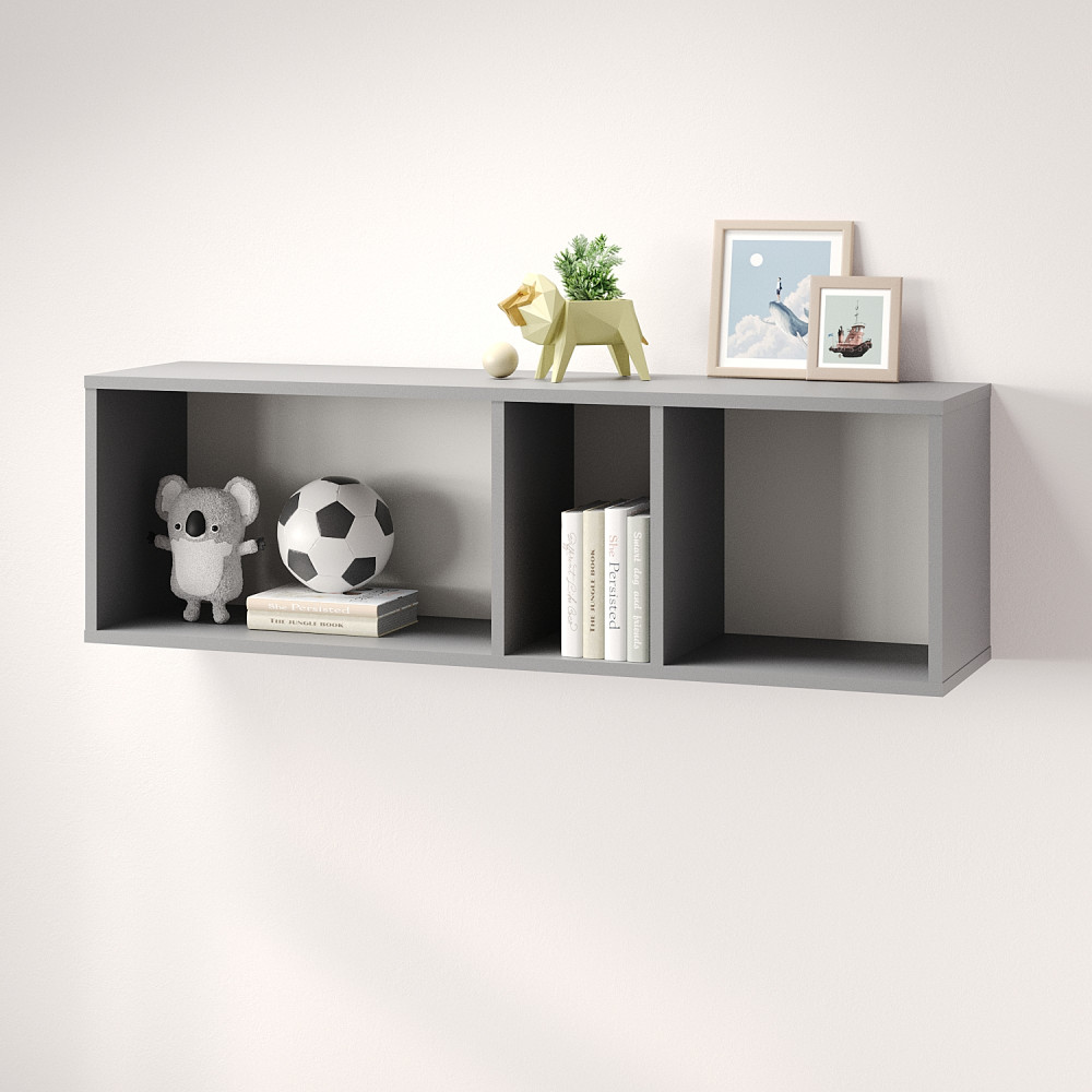 Полка настенная MebelStar Лилу 110x27x34 см Серая мышка (MBS-1366)