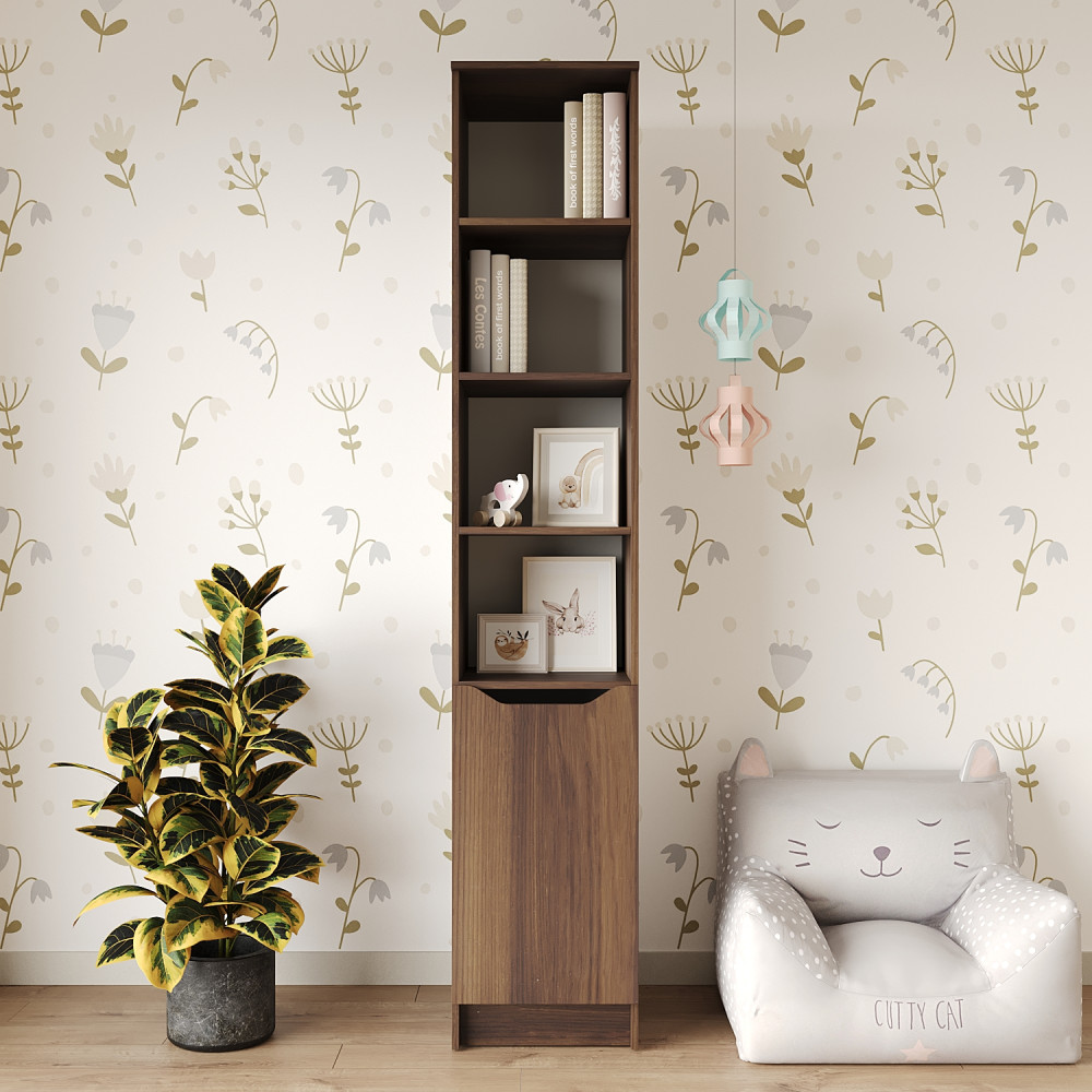 Пенал с открытыми полками 1Д Лилу 40x40x210 см Дуб янтарный (MBS-1396)