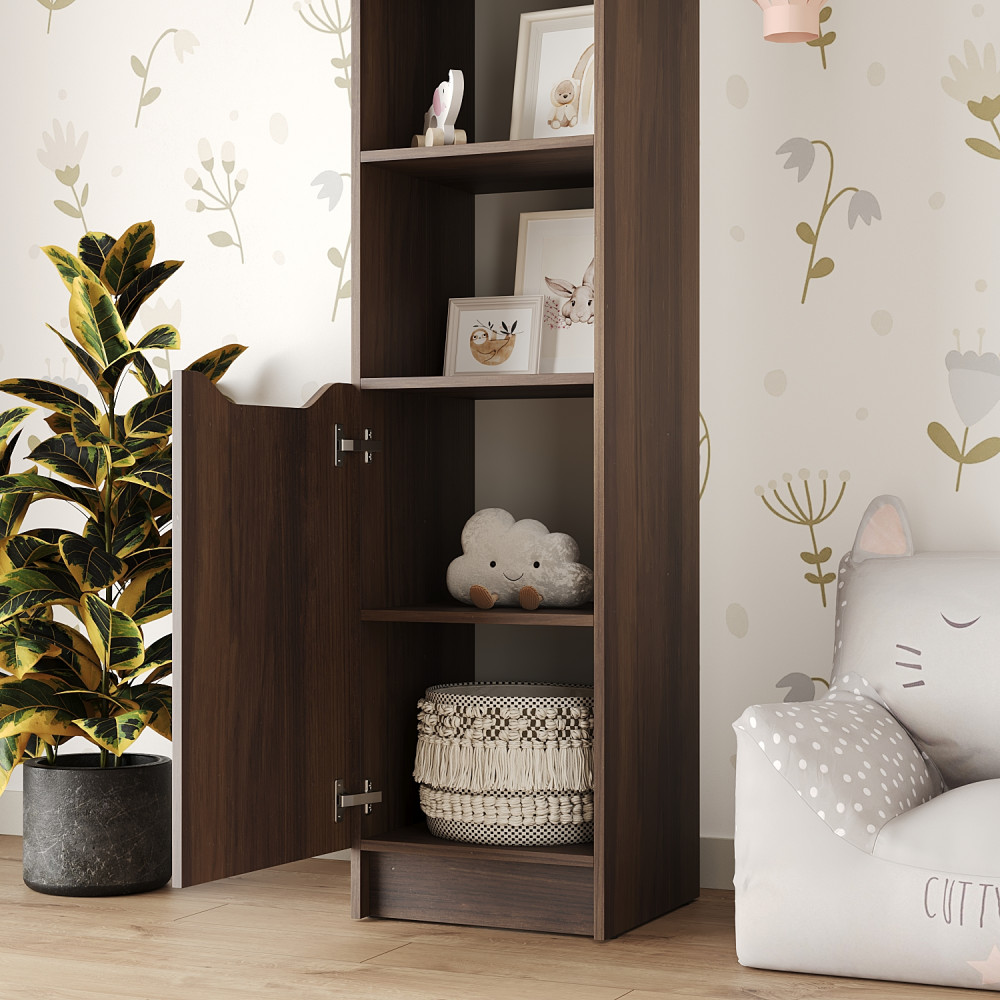 Пенал с открытыми полками 1Д Лилу 40x40x210 см Дуб янтарный (MBS-1396)