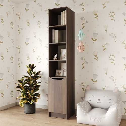 Пенал с открытыми полками 1Д Лилу 40x40x210 см Дуб янтарный (MBS-1396)