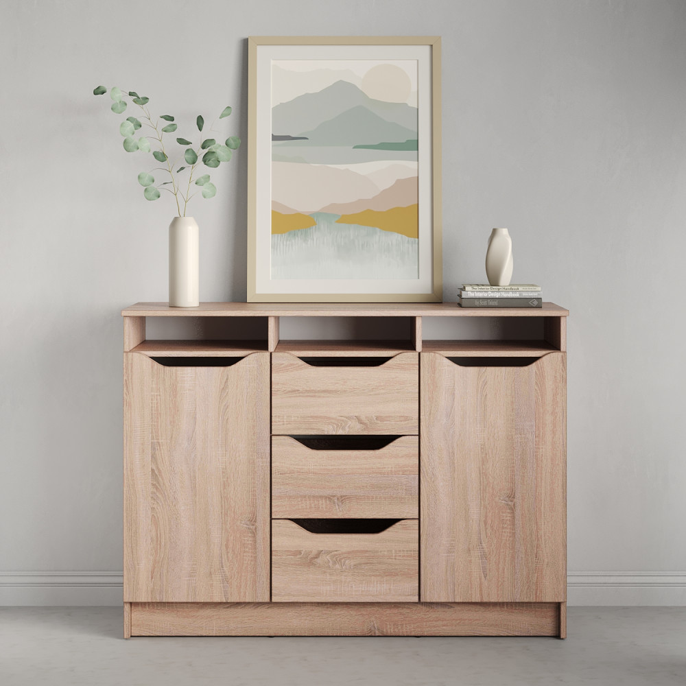 Комод в гостиную MebelStar 1200 Лилу 121x40x89 см Дуб сонома (MBS-1336)