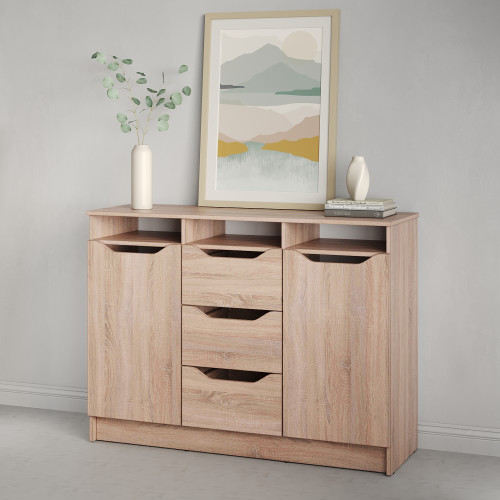 Комод в гостиную MebelStar 1200 Лилу 121x40x89 см Дуб сонома (MBS-1336)
