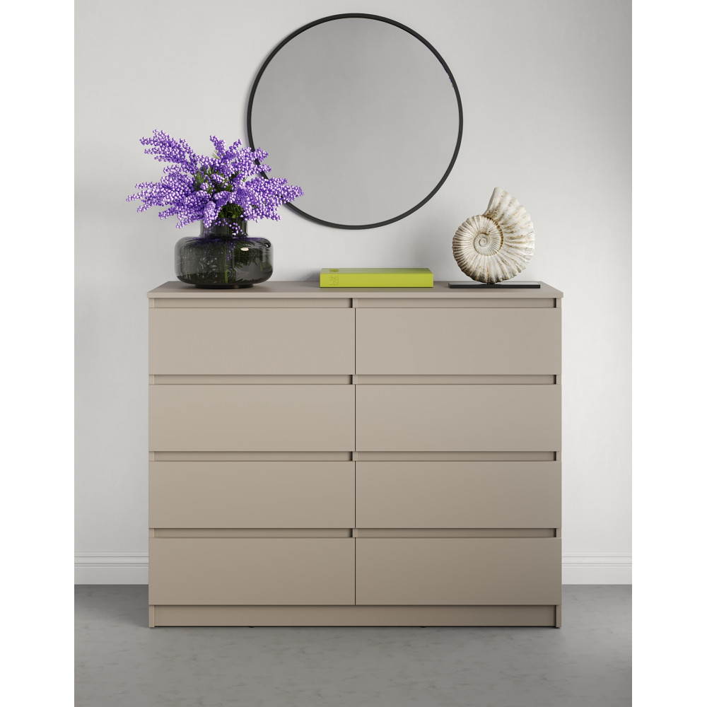 Комод в спальню MebelStar Нео 8Ш 120x43x98 см Кашемир (MBS-1096)