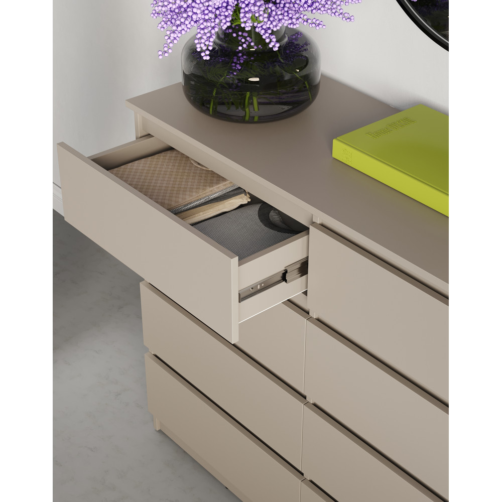 Комод в спальню MebelStar Нео 8Ш 120x43x98 см Кашемир (MBS-1096)