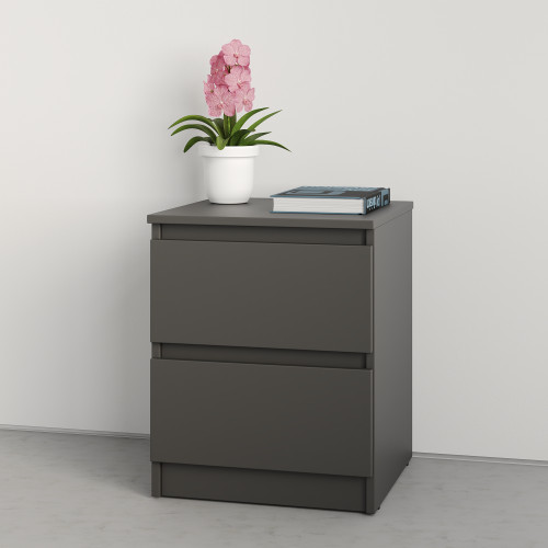 MebelStar Nightstand Neo Anthracite, 40x43x53 cm (MBS-1186)