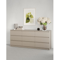 MebelStar Chest of Drawers for the living room Neo 9Sh 180x43x75.5 cm Cashmere (MBS-1326)