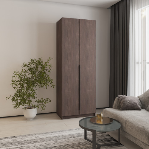 Шкаф 2-дверный MebelStar Оскар ДСП BL-B, стандарт 80x52x220 см Дуб ристрето (MBS-4434)