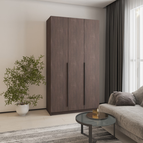 Шкаф 3-дверный MebelStar Оскар ДСП BL-B, стандарт 120x52x220 см Дуб ристрето (MBS-4534)