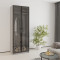 MebelStar 2-door wardrobe Oscar Showcase BL-B, standard Gray mouse, 80x52x220 cm (MBS-6680)