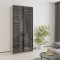 MebelStar 2-door wardrobe Oscar Showcase BL-B, standard Gray mouse, 100x52x220 cm (MBS-6690)