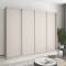 MebelStar Four-door wardrobe Combo AL 4DSP Cashmere, 260x45x210 cm (MBS-12419)