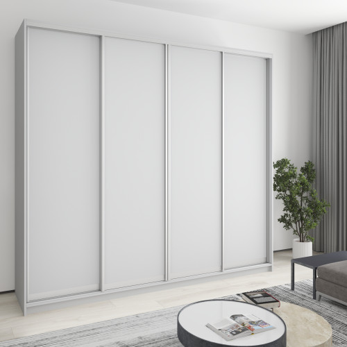 MebelStar Four-door wardrobe Combo AL 4DSP Gray mouse, 260x45x240 cm (MBS-13299)