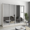 MebelStar Four-door wardrobe Combo AL 4 Mirrors Alaska gray, 240x45x210 cm (MBS-12529)