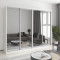 MebelStar Four-door wardrobe Combo AL 4 Mirrors Alaska white, 260x60x210 cm (MBS-12559)