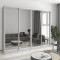 MebelStar Four-door wardrobe Combo AL 4 Mirrors Gray mouse, 260x45x210 cm (MBS-12579)