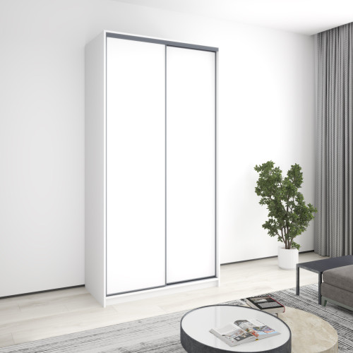 Шкаф-купе двухдверный MebelStar Бавария 2ДСП 120x60x240 см Аляска белый (MBS-4386)