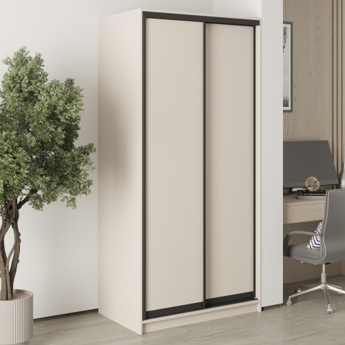 MebelStar Two-door wardrobe Standard BG 2DSP Cashmere, 100x45x210 cm (MBS-10849)