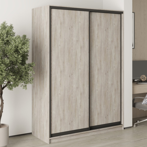 MebelStar Two-door wardrobe Standard BG 2DSP Alaska gray, 150x60x210 cm (MBS-10899)