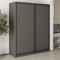 MebelStar Two-door wardrobe Standard BG 2DSP Anthracite, 170x45x210 cm (MBS-10829)