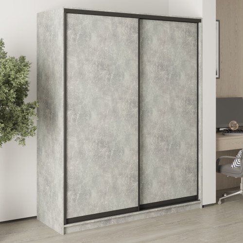 Шкаф-купе двухдверный MebelStar Стандарт BG 2ДСП 170x60x210 см Бетон (MBS-10919)