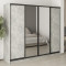 MebelStar Four-door wardrobe Standard BG 2DSP/2 Mirrors Concrete, 240x60x210 cm (MBS-11829)