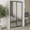 MebelStar Two-door wardrobe Uni BG 2 Mirrors Concrete, 120x45x210 cm (MBS-11419)