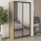 MebelStar Two-door wardrobe Uni BG 2 Mirrors Sonoma Oak, 120x45x210 cm (MBS-11449)