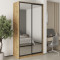 MebelStar Two-door wardrobe Standard BG 2 Mirrors Tahoe Oak, 130x60x240 cm (MBS-10429)