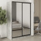 MebelStar Two-door wardrobe Standard BG 2 Mirrors Concrete, 140x45x210 cm (MBS-11159)