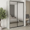 MebelStar Two-door wardrobe Combo BG 2 Mirrors Concrete, 160x45x240 cm (MBS-10749)