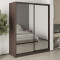 MebelStar Two-door wardrobe Standard BG 2 Mirrors Ristreto Oak, 170x45x210 cm (MBS-11189)