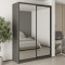 Шафа-купе дводверна MebelStar Стандарт BG 2 Дзеркала 170x45x240 см Антрацит (MBS-10289)