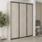MebelStar Three-door wardrobe Uni BG 3DSP Alaska gray, 180x45x240 cm (MBS-8171)