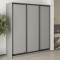 MebelStar Three-door wardrobe Combo BG 3DSP Gray mouse, 190x45x210 cm (MBS-9009)