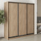 MebelStar Three-door wardrobe Combo BG 3DSP Sonoma Oak, 190x45x210 cm (MBS-8909)