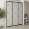 MebelStar Three-door wardrobe Combo BG 3DSP Concrete, 190x45x240 cm (MBS-9489)