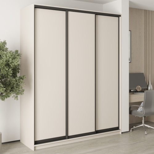 MebelStar Three-door wardrobe Combo BG 3DSP Cashmere, 190x45x240 cm (MBS-9469)