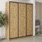 MebelStar Three-door wardrobe Combo BG 3DSP Tahoe Oak, 190x45x240 cm (MBS-9569)