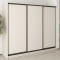 MebelStar Three-door wardrobe Uni BG 3DSP Cashmere, 250x45x210 cm (MBS-7921)