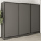 MebelStar Three-door wardrobe Uni BG 3DSP Anthracite, 270x60x210 cm (MBS-7911)