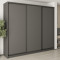 MebelStar Three-door wardrobe Uni BG 3DSP Anthracite, 270x45x240 cm (MBS-7691)