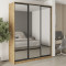 MebelStar Three-door wardrobe Combo BG 3 Mirrors Tahoe Oak, 190x60x240 cm (MBS-9939)