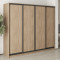 MebelStar Four-door wardrobe Combo BG 4DSP Sonoma Oak, 240x45x210 cm (MBS-12009)