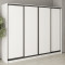 MebelStar Four-door wardrobe Combo BG 4DSP Alaska white, 260x45x210 cm (MBS-11979)